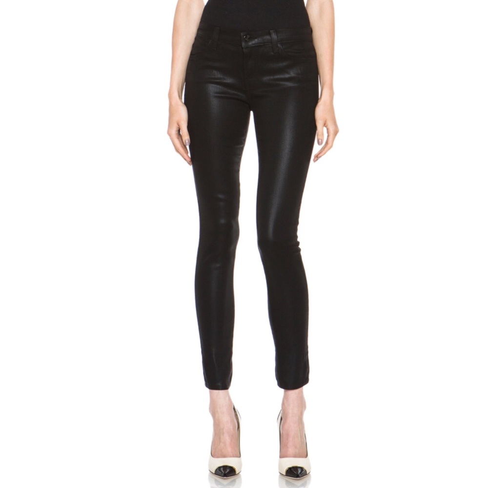 J Brand Super Skinny Coated Jeans